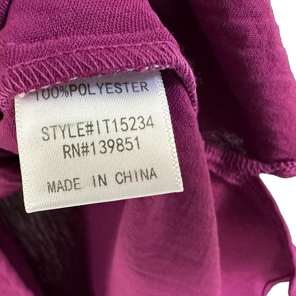 Oddy Womens Pleated Long Sleeve Blouse Top Size Small Purple Oversized - Picture 6 of 7